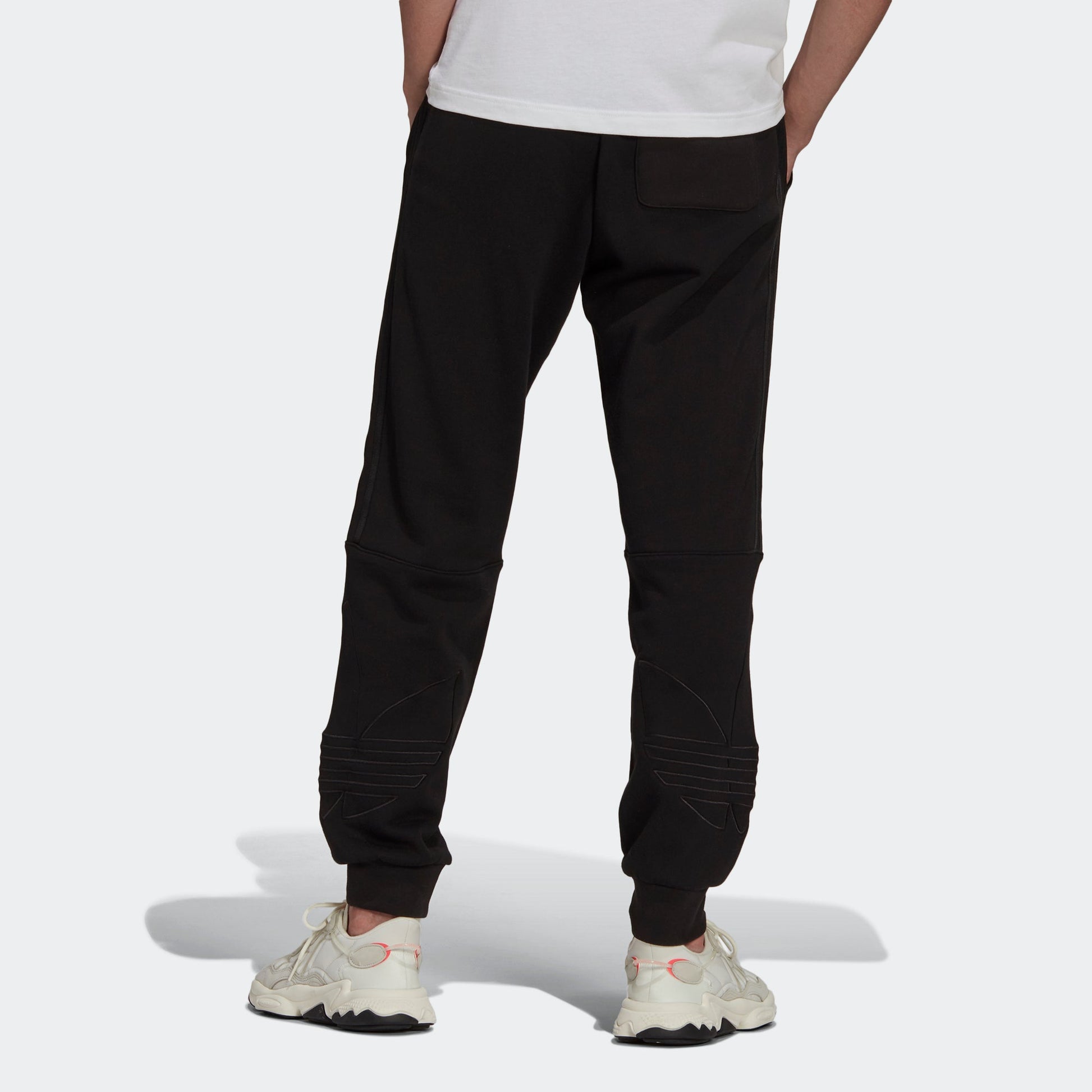 Men's adidas originals Tricolor Sweatp Large Pattern Sports Pants/Trousers/Joggers Black H13452