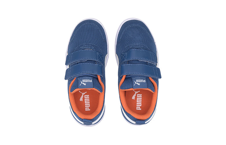 (PS) PUMA Courtflex V2 Leisure Board Shoes Blue/Orange 371758-01
