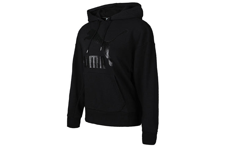 (WMNS) PUMA Classics Logo Hoodie 'Black' 599197-51