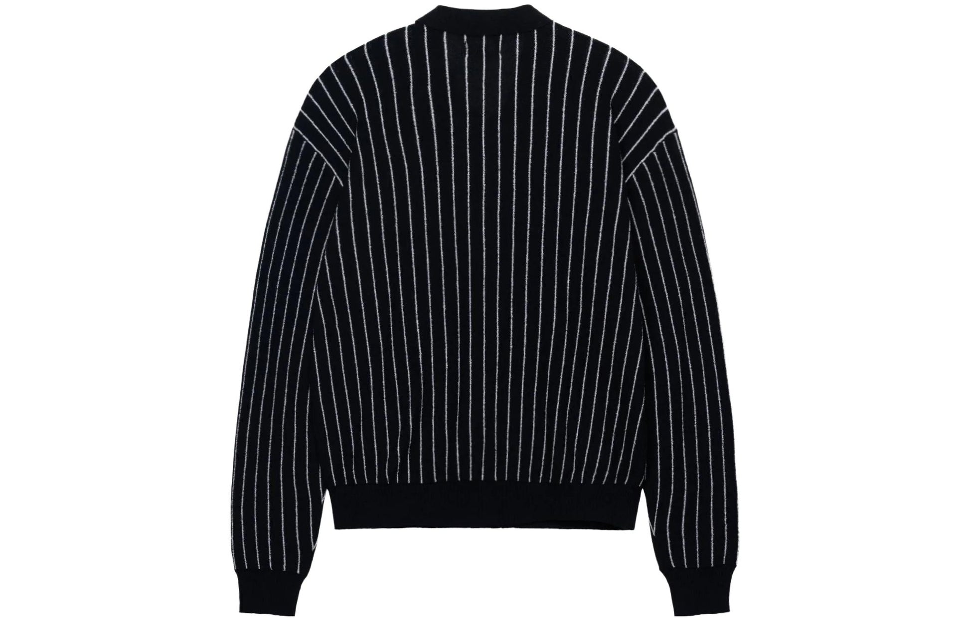 Stussy Light Weight Long-Sleeve Zip Polo 'Black Stripe' 117189
