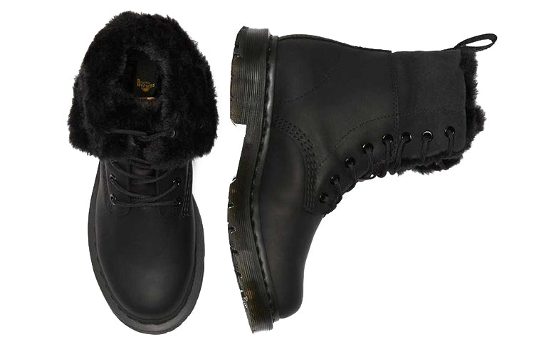 (WMNS) Dr.Martens 1460 Kolbert Wintergrip Faux Fur Lined Boots 'Black' 24015001