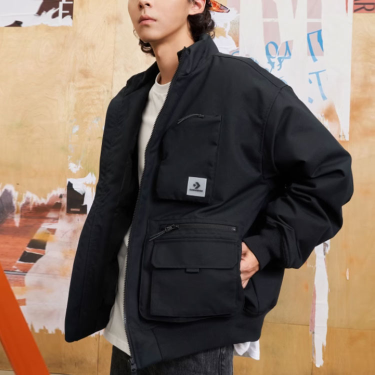 Converse Short Down Bomber Jacket Asia Sizing 'Black' 10025251-A03