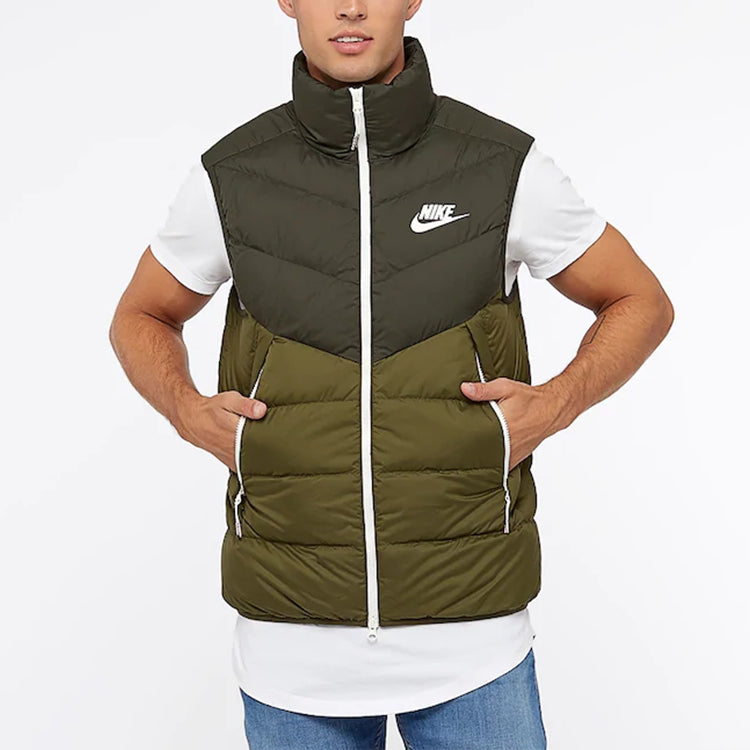 Men's Nike Logo Sports Brown Down Vest 928860-355