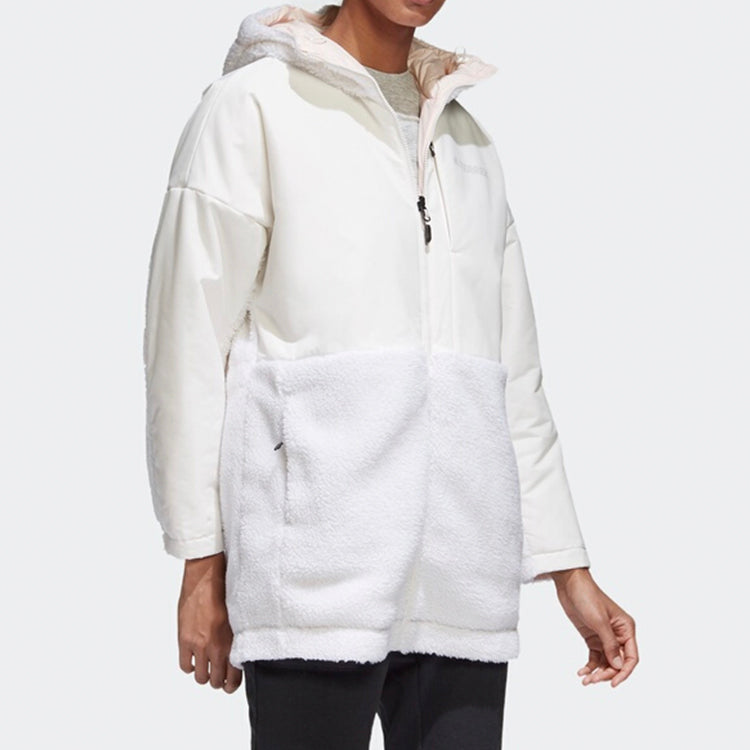 (WMNS) adidas Splicing Sports Hooded Jacket White GI7636