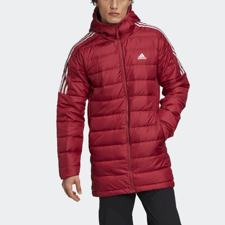 adidas Winter Long Cap Down Jacket Male Red GH4606