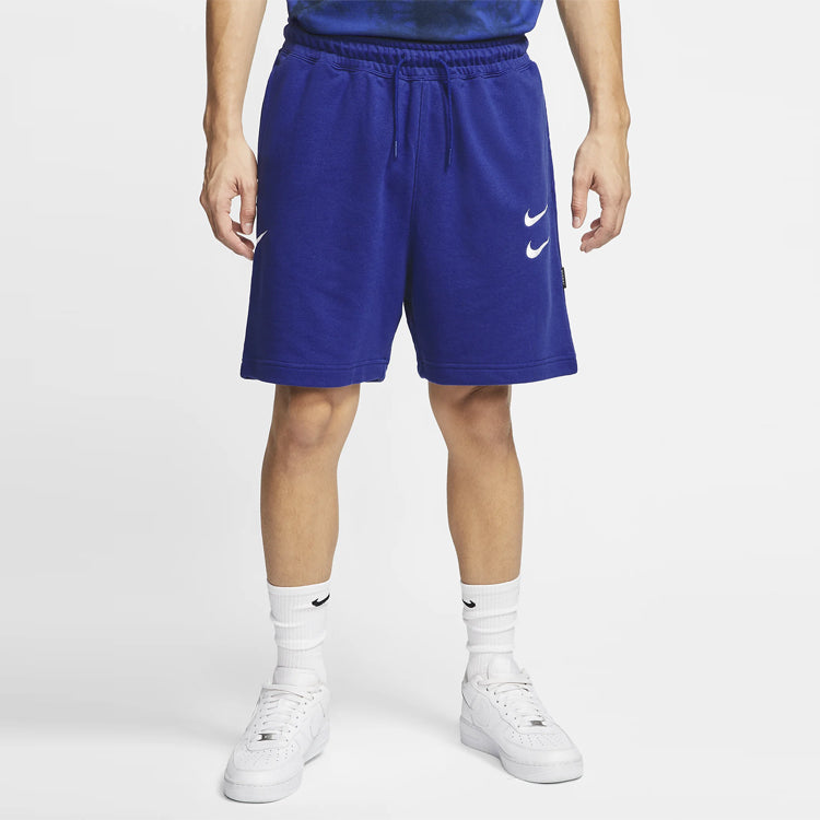 Nike Swoosh French Terry Short Casual Sports Shorts Blue CJ4883-455