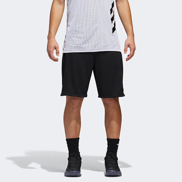 adidas Logo Printing Basketball Sports Breathable Shorts Black CE6969