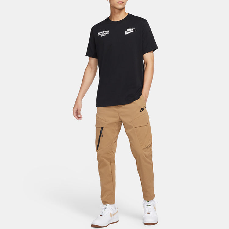 Nike SS22 Logo Printing Round Neck Short Sleeve Black DO8324-010