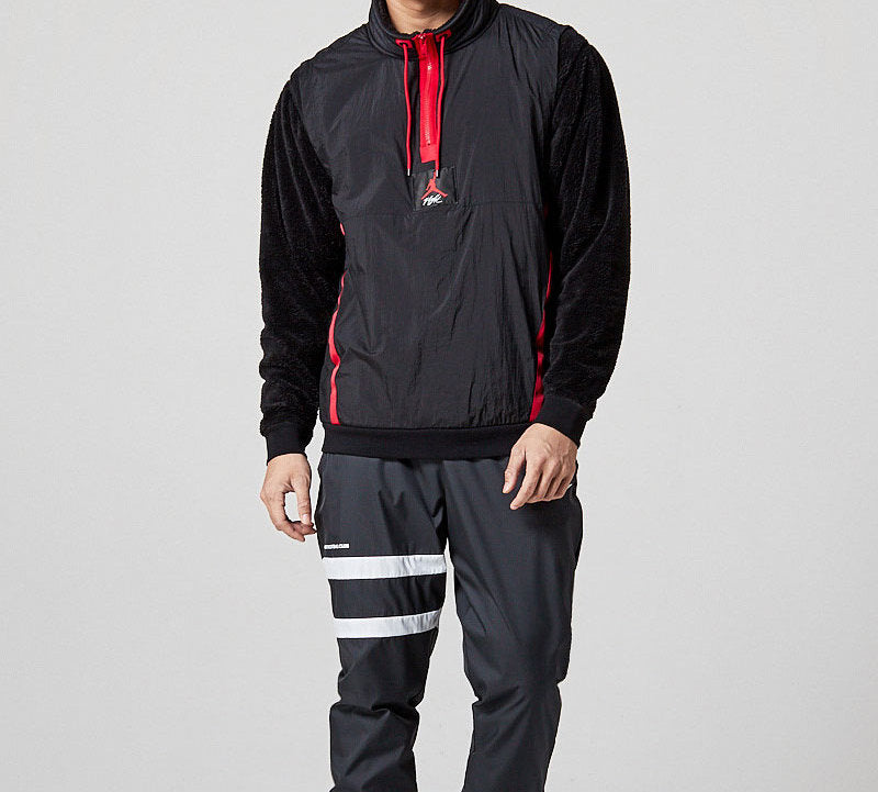 Air Jordan Sports Pullover Fleece Lined Jacket Black AH6256-010