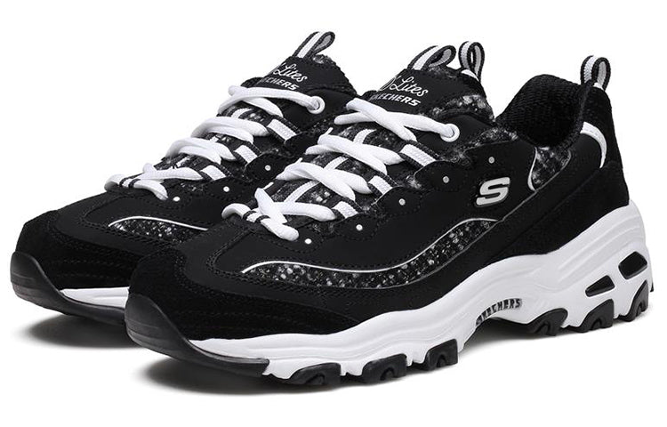 (WMNS) Skechers D'Lites Black 9999196-BLK