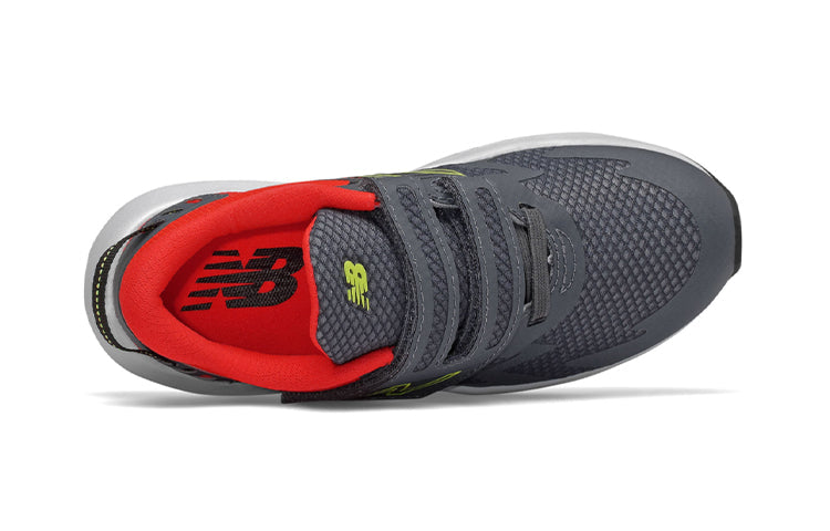 New Balance Kids' Hook and Loop Rave Run Grey/Red PTRAVLL1