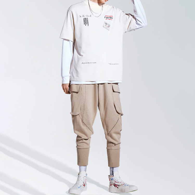 Li-Ning CF Earth Loose Short Sleeve Couple Style Gray AHSQ384-1