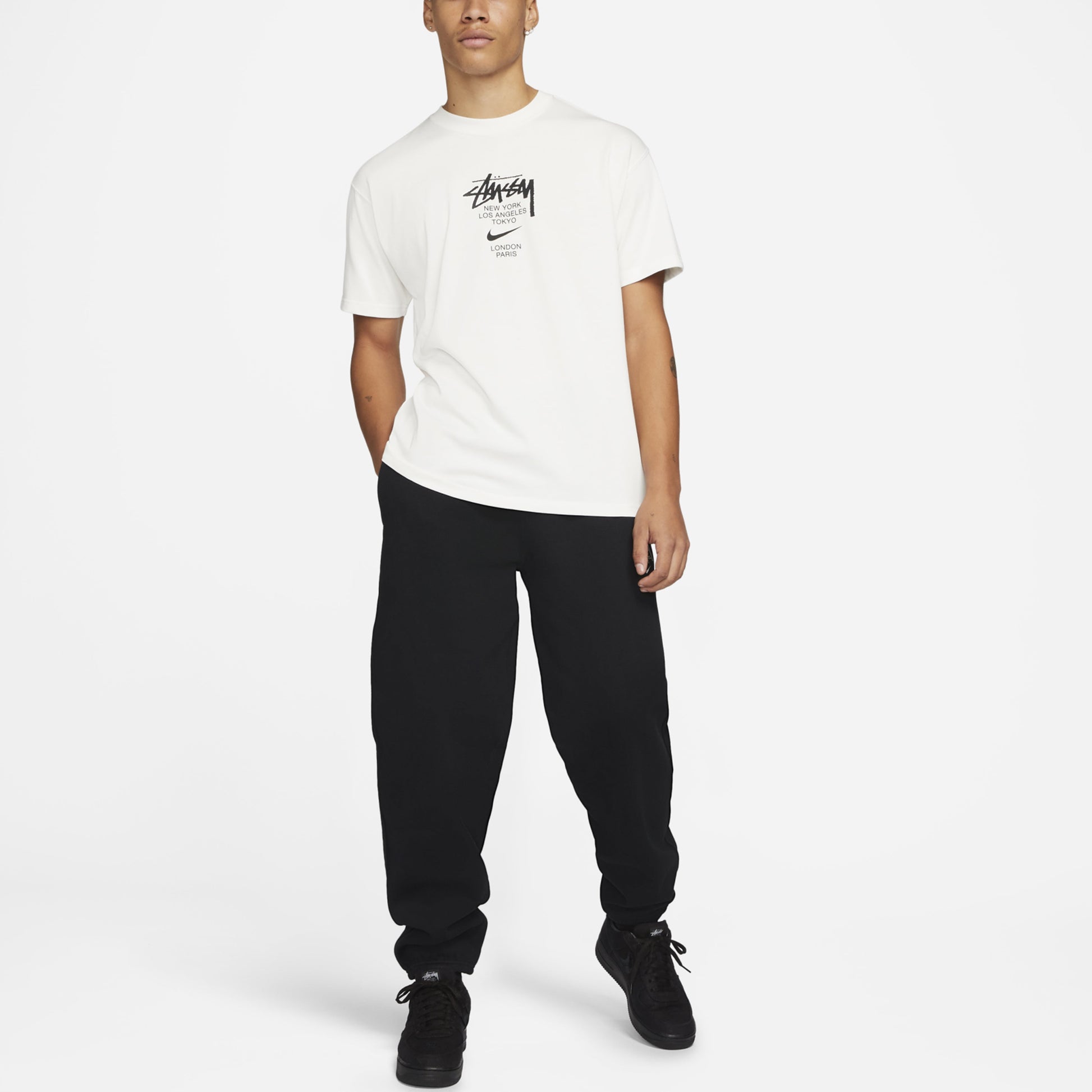 Stussy x Nike Logo Short-Sleeve Tee Unisex White DD3343-121