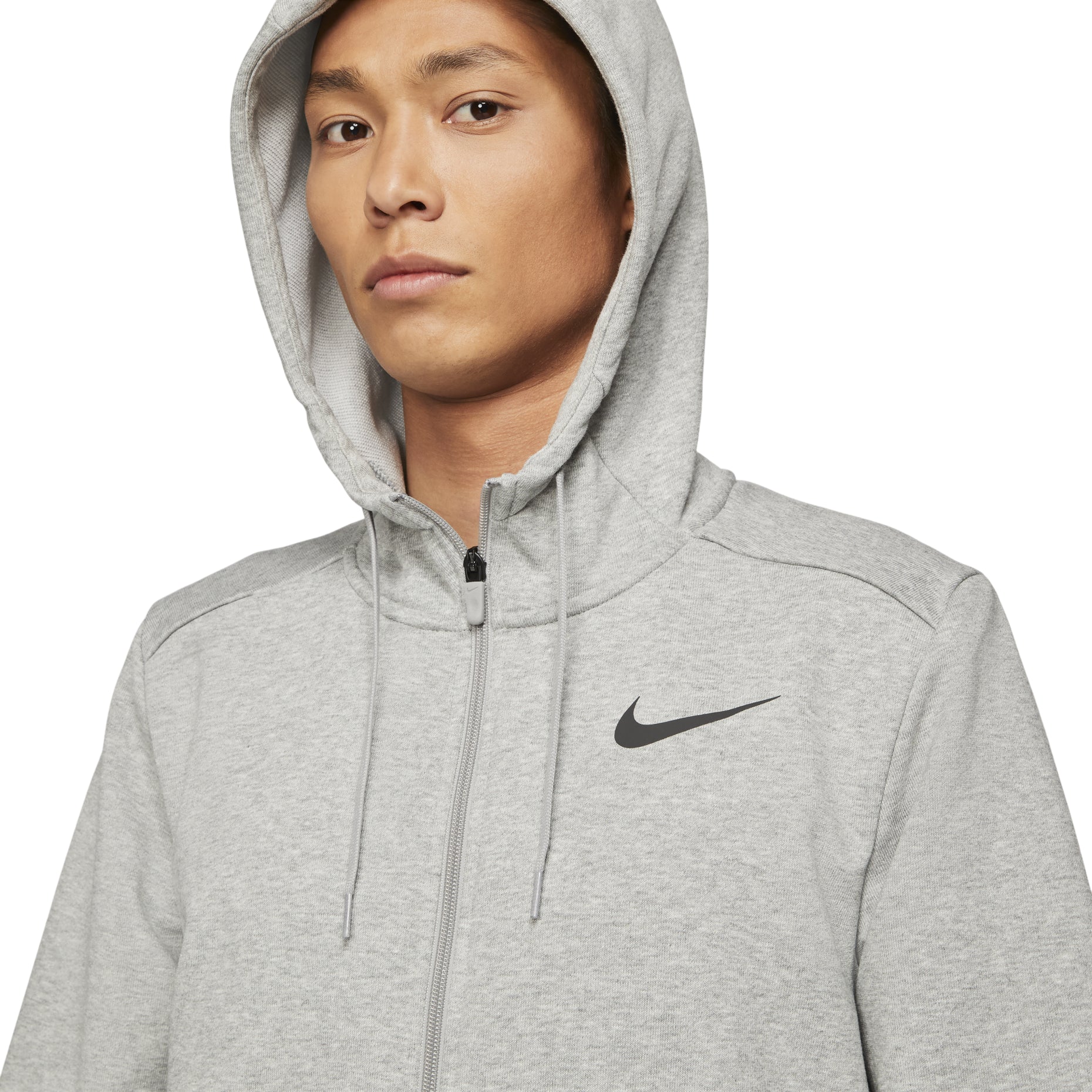 Men's Nike Mnk Dry Hoodie Fzflc Casual Sports Hooded Jacket Light Grey CZ6377-063