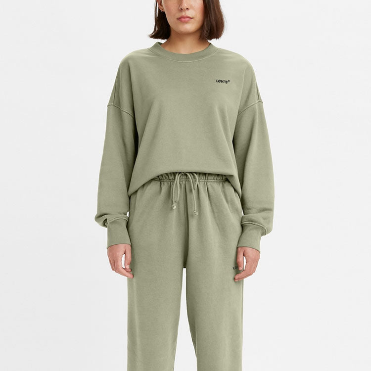Levis Unisex Logo Bandhnu Knitting Round-Neck Sweatshirt Green A0717-0007