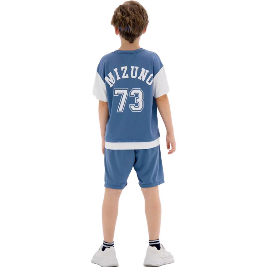 (GS) Mizuno Casual T-shirt Suit 'Blue' 32CA2424