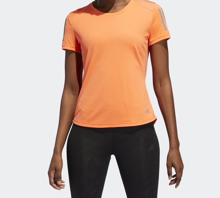 (WMNS) adidas Own The Run Tee Sports Short Sleeve Orange DZ2264