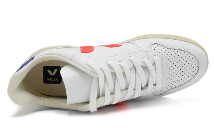 Veja V-10 Leather 'White Orange Fluo Combalt' VX022136