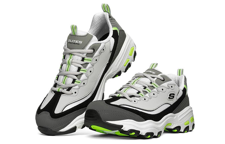 Skechers D'lites 1.0 Sport Shoes Grey/Green 52675-GYLM