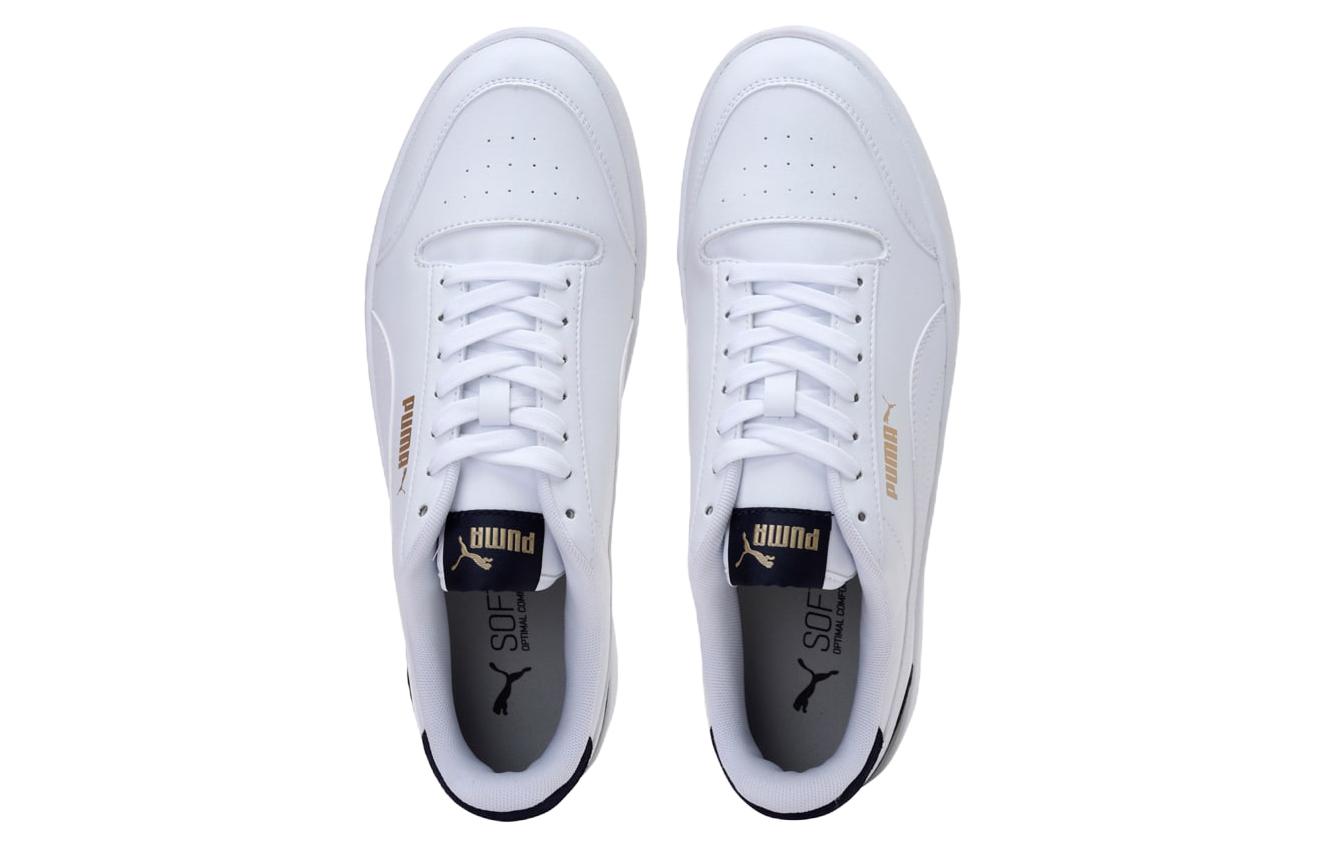 PUMA Shuffle Casual Skateboarding Shoes Unisex White Black 382141-05