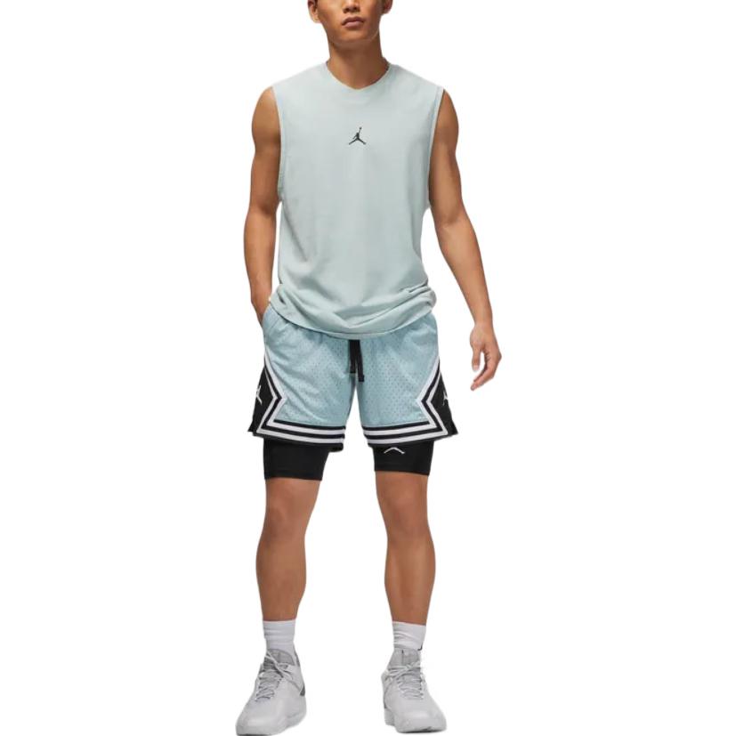 Men's Air Jordan Sport Dri-FIT Logo Printing Moisture Conduction Quick Dry Gym Shorts Black DM1814-010