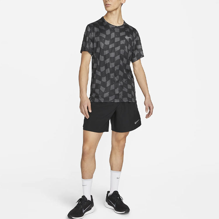 Nike Dri-FIT Miler Short-Sleeve Running Top 'Black' DX0871-060