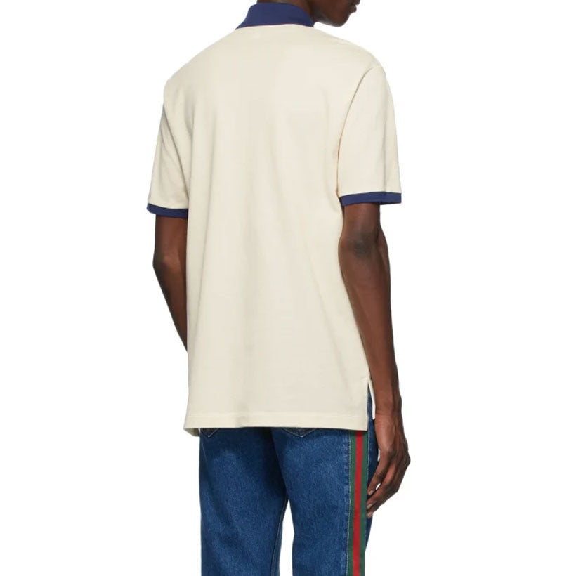 Gucci Cotton Polo With Interlocking G Patch 'White' 625323-XJCNZ-9047