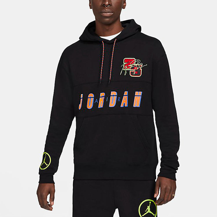 Air Jordan Logo Print Basketball Hoodies 'Black' CV2744-010