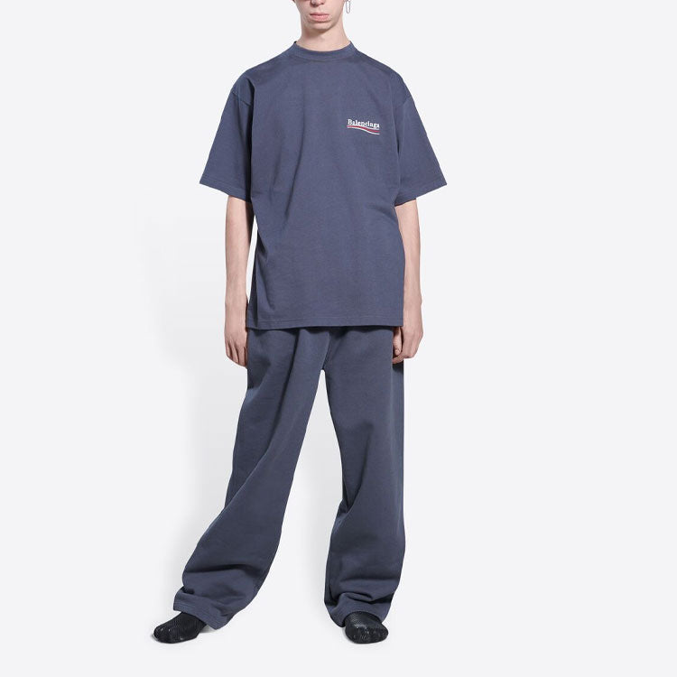Balenciaga Political Campaign T-Shirt Large Fit 'Dark Grey' 641675TKVJ11366
