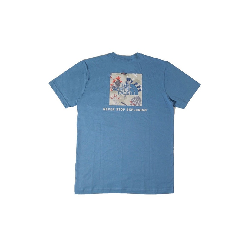 THE NORTH FACE Box Logo Short Sleeve Unisex Blue T-Shirt NF0A553MBB2
