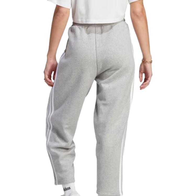 adidas Essentials 3-Stripes Open Hem Sweatpants 'Grey' IM0247