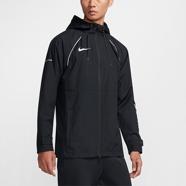 Nike Logo Printing Hooded Jacket 'Black White' AR8553-010