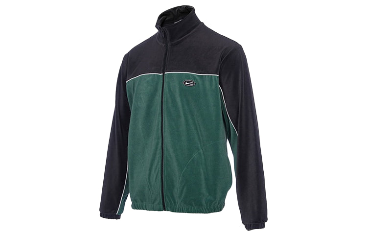 Nike SB Casual Logo Colorblock Velvet Skateboard Jacket Green DD0574-333