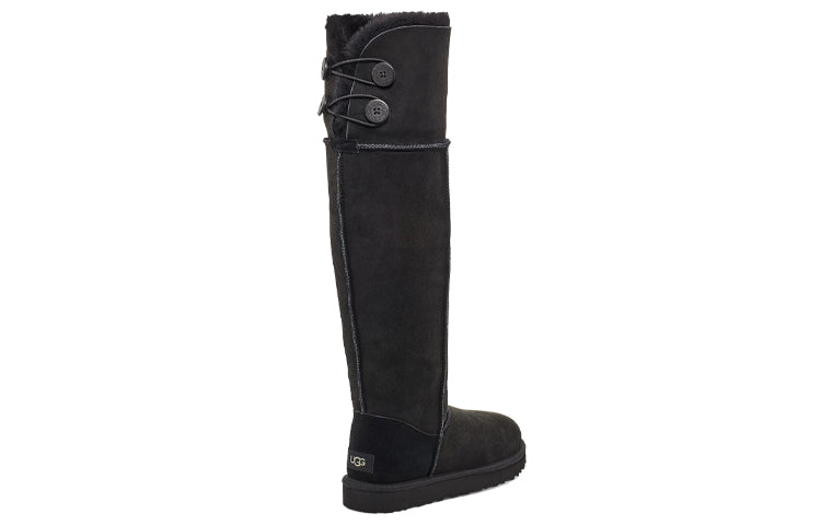 (WMNS) UGG Over The Knee Bailey Button Boots 'Black' 1007536-BLK