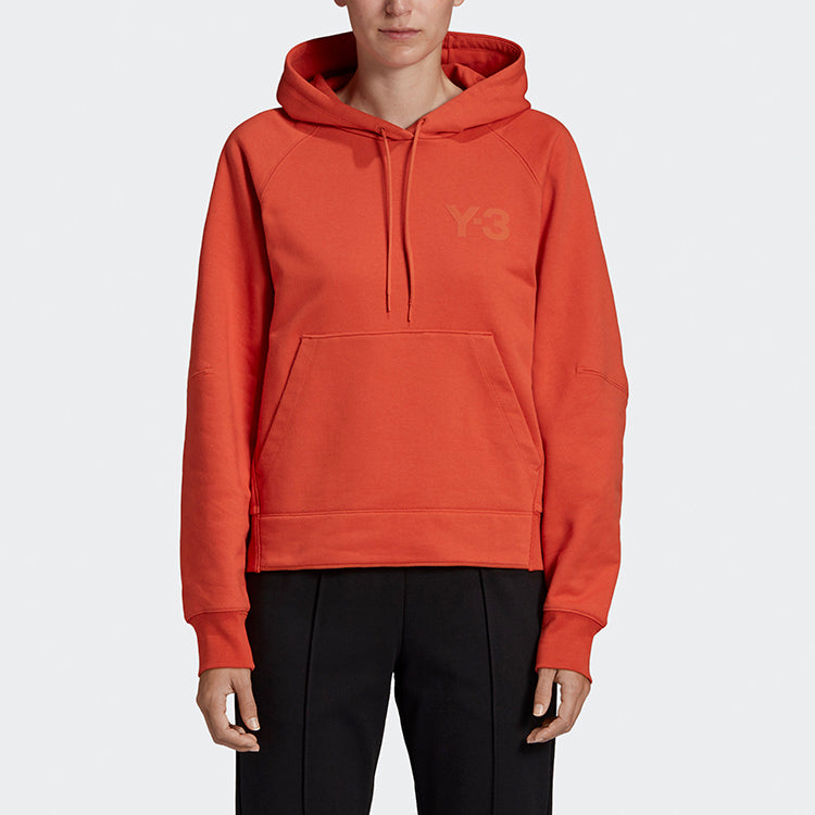 (WMNS) Y-3 Logo Sports Pullover Hoodie Orange GK4425