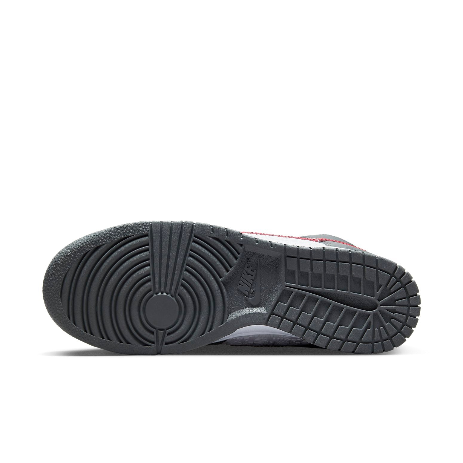 Nike Dunk High 'Embossed Basketball Grey Red' FD0668-001