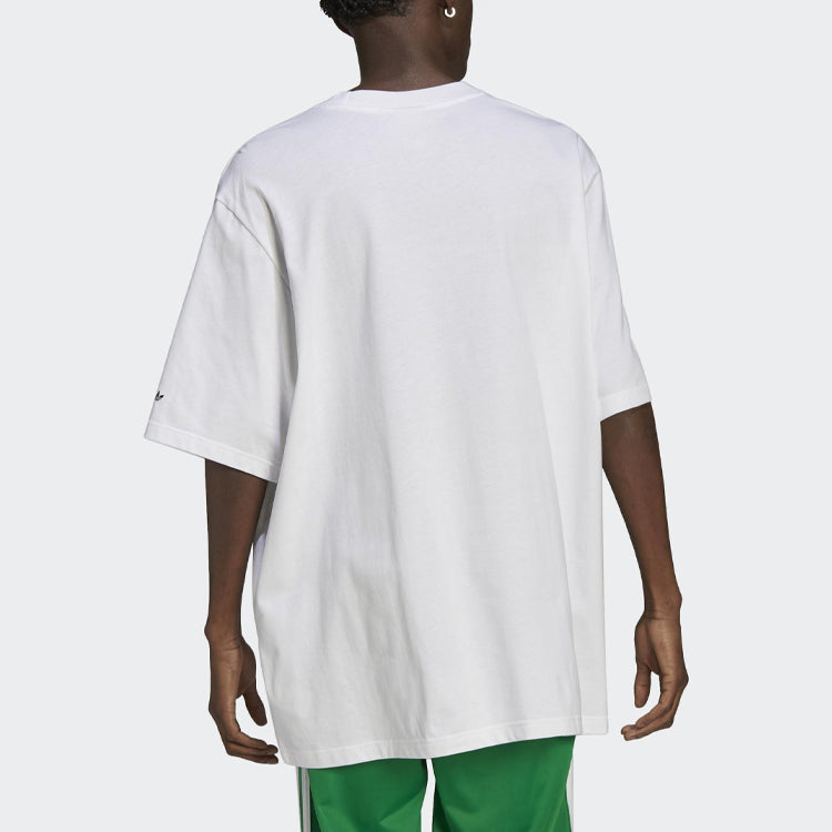 adidas originals Printing Pattern Loose Round Neck Sports Short Sleeve White HB1816