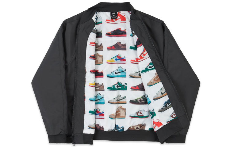 Men's Nike Shoes Reversible Zipper Long Sleeves Jacket Black CV4358-084