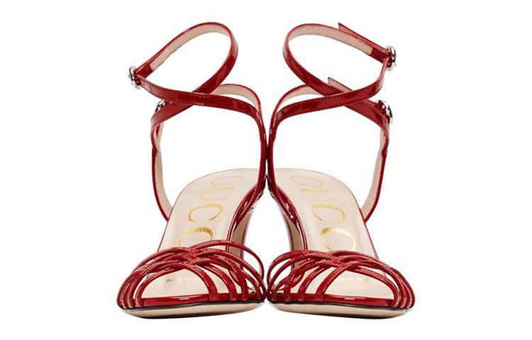 (WMNS) Gucci Draconia Patent Strappy Sandals 39 'Red' 538189-BNC00-6433