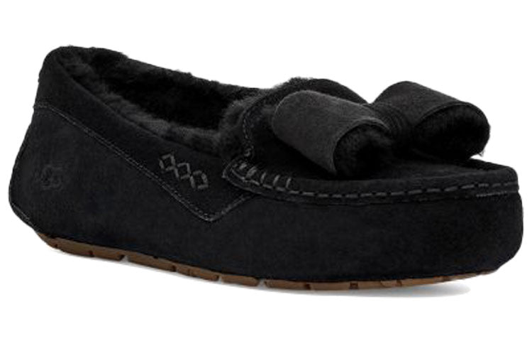 (WMNS) UGG Ansley Twinface Bow 'Black' 1118958-BLK