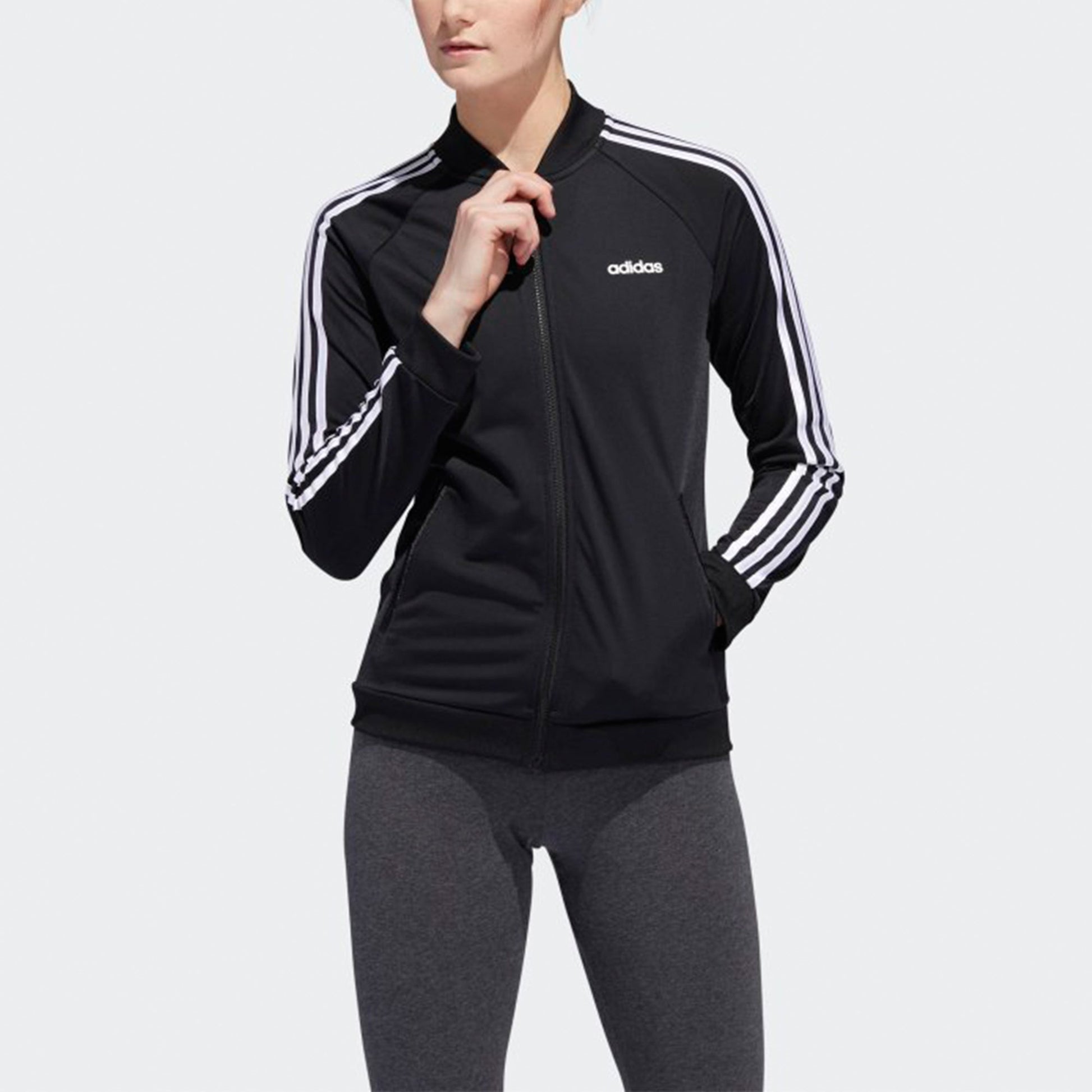 (WMNS) adidas neo Stand-up Collar Jacket Black DZ7657