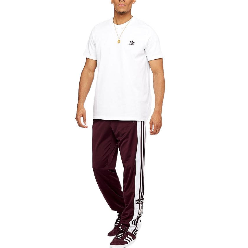 Men's adidas originals Side Retro Casual Sports Pants/Trousers/Joggers Autumn Dark Red DH5752