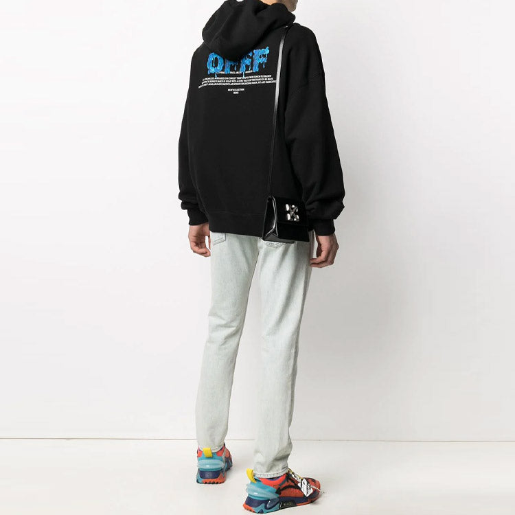 Off-White Men's SS21 Logo Sweatshirt Oversize Black OMBB073S21FLE0011001
