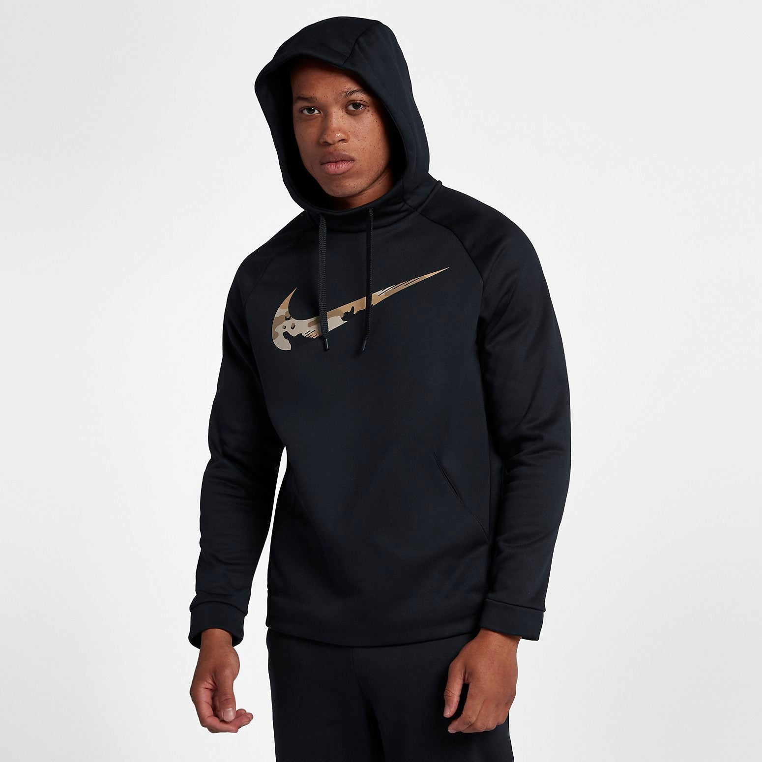Nike Therma Camo Logo Hoodie 'Black' AR3114-010