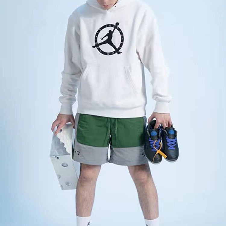 Air Jordan x Off-White MJ Hoodie Asia Sizing 'White Black Forest Gree' DM0060-054