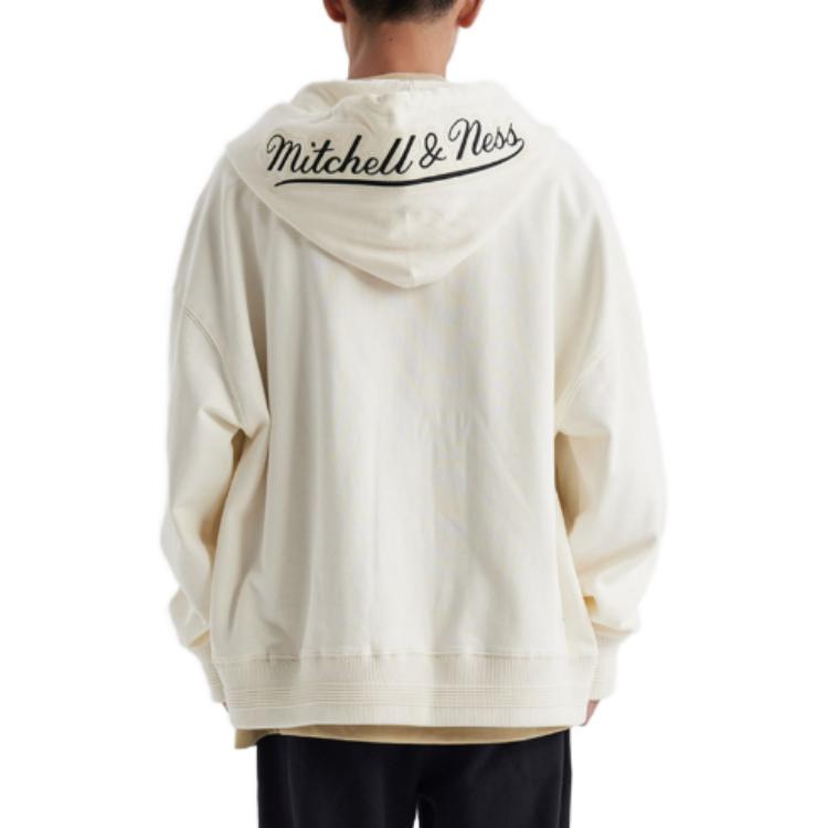 Mitchell & Ness Branded Hooded Jacket 'Off White' MNRQAWTOHC010-OFW