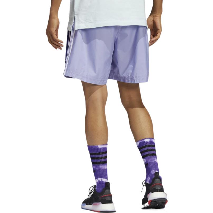 adidas originals Splicing logo Printing Elastic Waistband Casual Shorts Blue HC2099