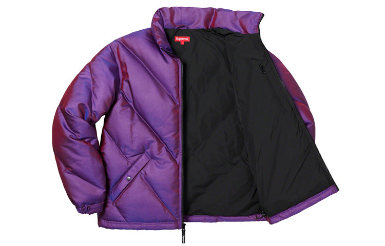 Supreme FW19 Week 11 Iridescent Puffy Jacket Purple SUP-FW19-962
