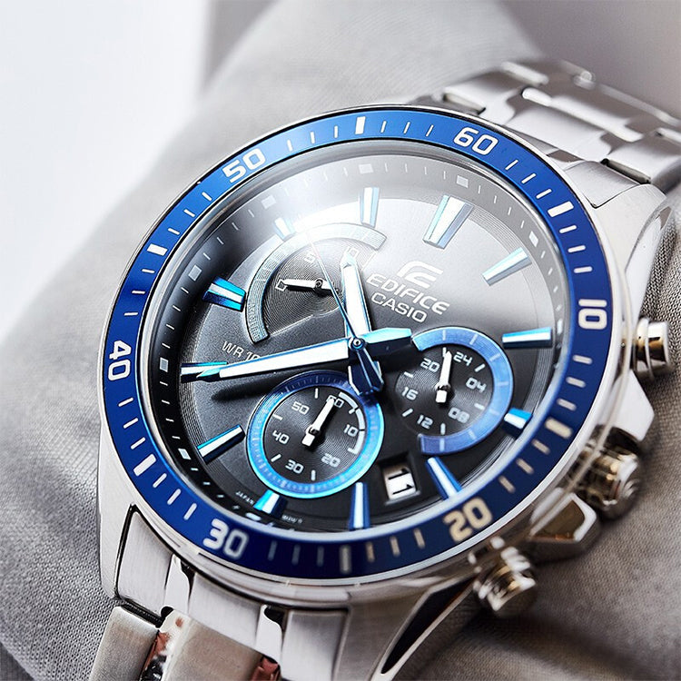 Casio Edifice Smart Analog Watch 'Silver Black Royal Blue' EFV-620D-1A2V