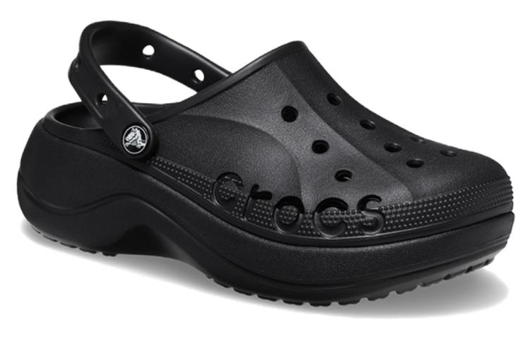 (WMNS) Crocs Baya Platform Clogs 'Black' 208186-001